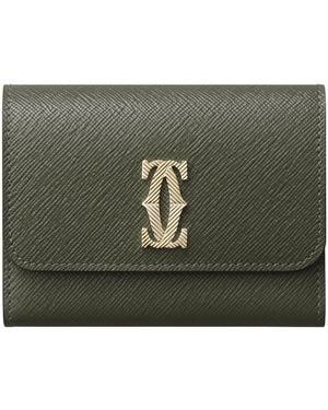 Cartier Mini Leather C De Wallet - Green