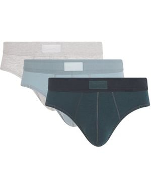 Skims Stretch-Cotton Briefs - Blue