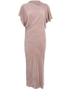 Rick Owens Velvet Abito Maxi Dress - Pink