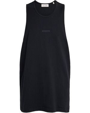 Fear Of God Cotton Oversized Logo Tank Top - Black