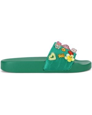 Kurt Geiger Meena Eagle Slides - Green