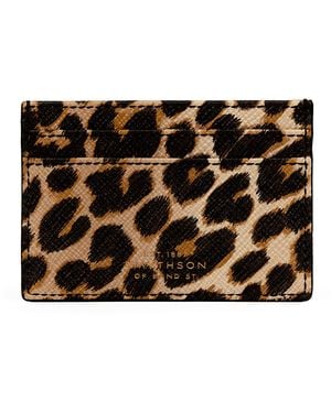 Smythson Panama Leather Card Holder - Black