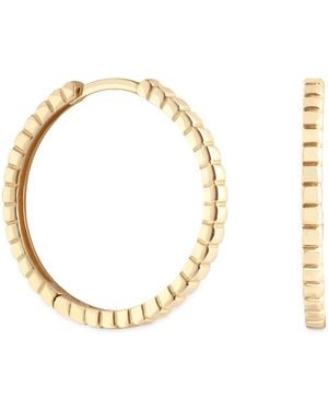 Astrid & Miyu Ridged Hoop Earrings - Metallic