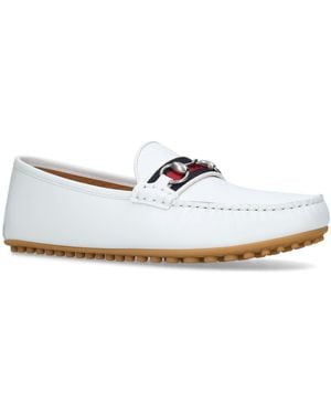 Gucci Kanye Leather Driving Shoes - White