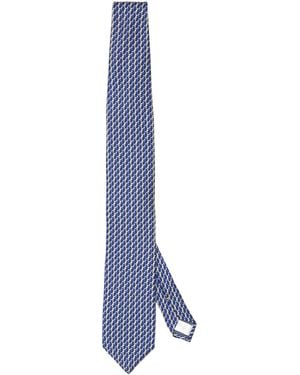 Eton Silk Mini Parrots Tie - Blue