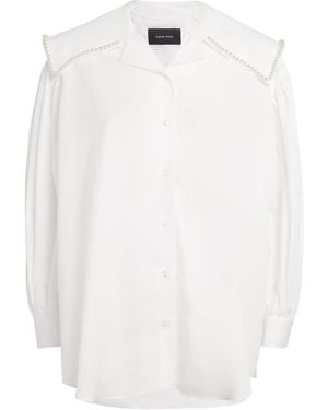 Simone Rocha Embellished Sailor-Collar Shirt - White