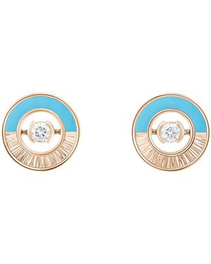 Piaget Rose, And Diamond Possession Palace Earrings - Blue