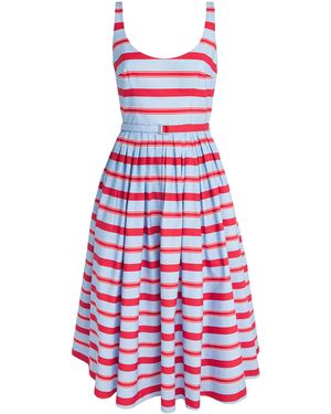 Emilia Wickstead Cotton Stripe Eglatine Dress - Purple