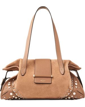 Jimmy Choo Suede Bar Holdall Bag - Natural