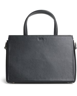 TALEL PARIS Medium Leather V2 Tote Bag - Black
