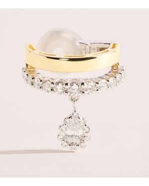 YEPREM Mixed And Diamond Whisper Ear Cuff - Natural