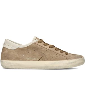 Golden Goose Suede Super Star Trainers - Natural