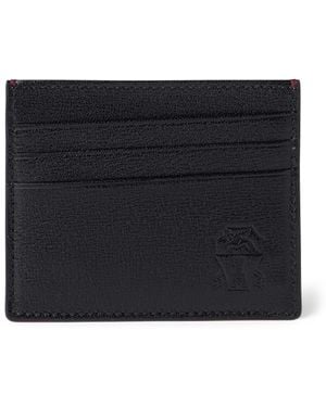 Brunello Cucinelli Leather Card Holder - Black