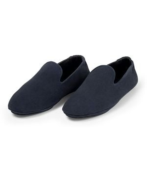 Frette Suede Frisbee Slippers - Blue