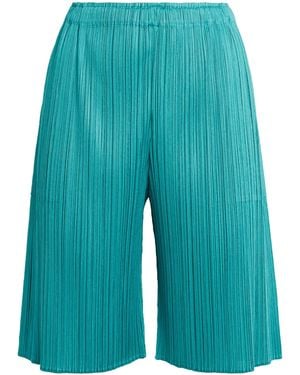 Pleats Please Issey Miyake Monthly Colours June Shorts - Blue