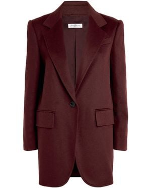 Max Mara Camelwool Single-Breasted Blazer - Purple