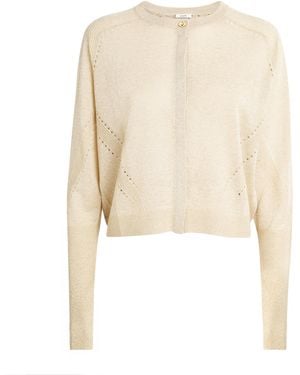 JOSEPH Lurex-Knit Tasse Cardigan - Natural