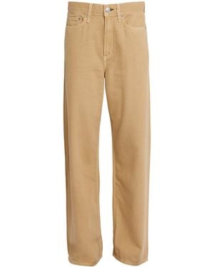 Rag & Bone Mid-Rise Wide-Leg Logan Jeans - Natural