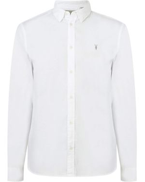AllSaints Stretch-Cotton Hawthorne Shirt - White