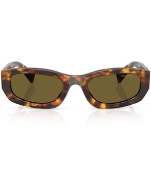Miu Miu Tortoiseshell Rectangle Sunglasses - Green