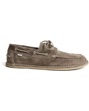 Ami Paris Suede Boat Shoes - Brown