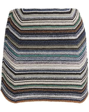 Missoni Knitted Metallic Mini Skirt - Grey