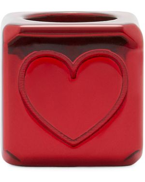 Loewe Heart Dice Bag Charm - Red