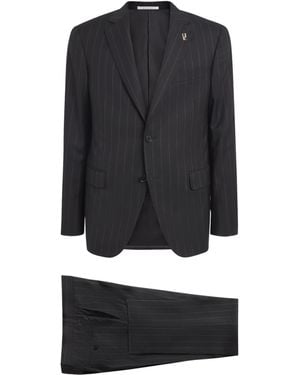 Pal Zileri Virgin Wool Pinstripe 2-Piece Suit - Black