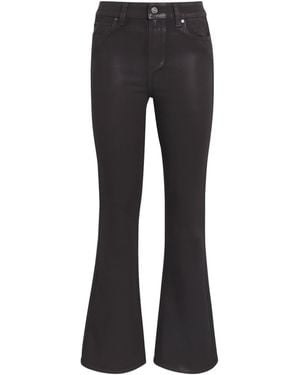PAIGE Coated Laurel Canyon Bootcut Jeans - Black