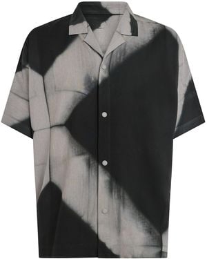 IM MEN Itajime Print Shirt - Black