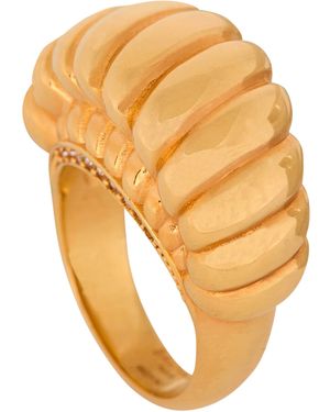 Balmain Crystal-Detail Snail Ring - Metallic