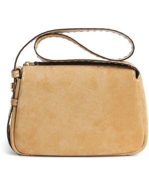 Tory Burch Small Suede Romy Shoulder Bag - Brown