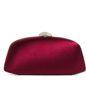 Rodo Satin Clutch Bag - Red