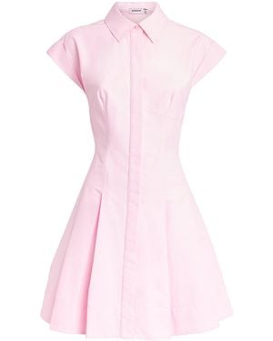 Jonathan Simkhai Cotton-Blend Clemmie Mini Shirt Dress - Pink