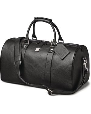 Aspinal of London Leather Boston Holdall - Black