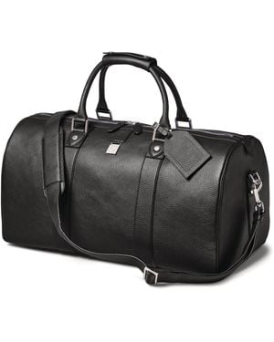 Aspinal of London Leather Boston Holdall - Black