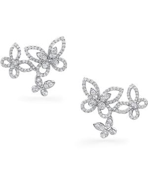 Graff And Diamond Butterfly Earrings - Metallic