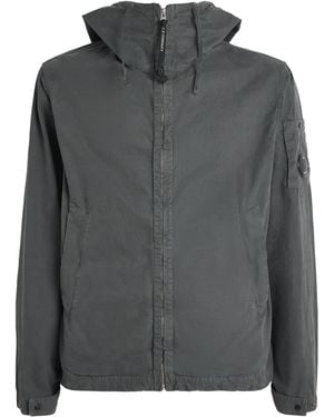 C.P. Company Cotton Poplin Hooded Lens Jacket - Grey
