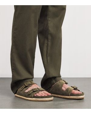Polo Ralph Lauren Suede Turbach Sandals - Green