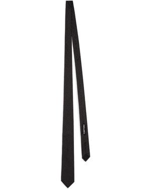 Tom Ford Mulberry Silk Micro-Dot Tie - Black