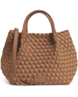 Harrods Mini Neoprene Woven Tote Bag - Brown