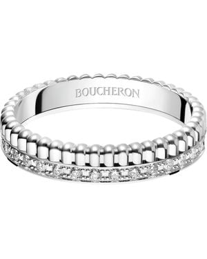 Boucheron And Diamond Quatre Radiant Wedding Band - Metallic