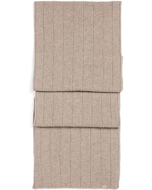 Paul & Shark Ribbed Scarf - Natural