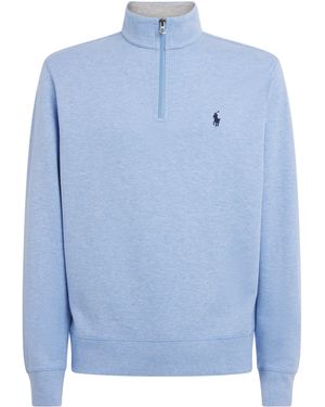 Polo Ralph Lauren Cotton Quarter-Zip Jumper - Blue