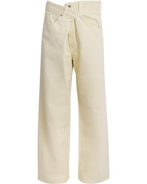 Agolde Vana Fold Wide-Leg Jeans - Natural
