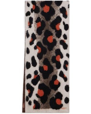 Givenchy Alpaca-Blend Leopard Print Scarf - Black
