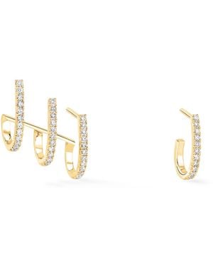 Messika And Diamond Gatsby Hoop Earrings - Natural