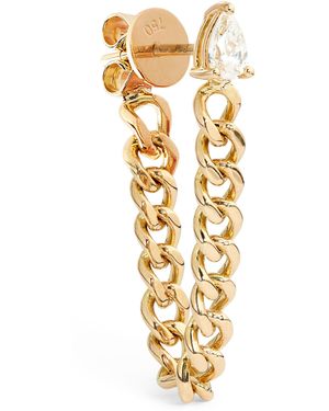 Anita Ko And Diamond Cuban Chain Single Earring - Metallic
