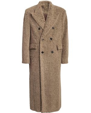 Séfr Brushed Melange Overcoat - Natural