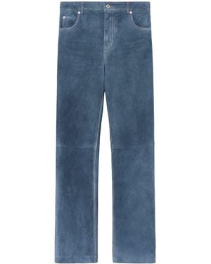 Loewe Suede Straight Jeans - Blue